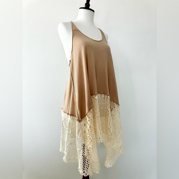 Free People Laced-hem Mini Slip Dress - Picture 4 of 5